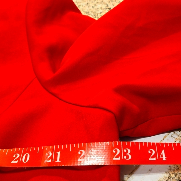 Nina Massini Blazer Jacket Red Notched Collar 3-Button Women Size 18 - Picture 10 of 12
